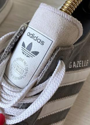 Мокасини кросівки adidas gazelle коттонові8 фото