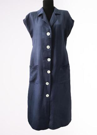 +функціональне плаття-халат mng casual, іспанський бренд, льон у складі1 фото