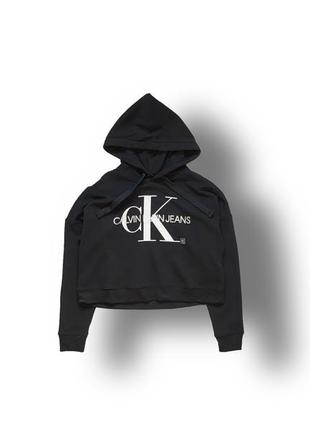 Худи calvin klein monogram logo drawstring hoodie4 фото