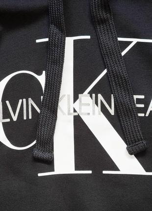 Худи calvin klein monogram logo drawstring hoodie5 фото