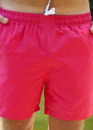 Чоловічі пляжні шорти для купання плавання плавки швидковисихаючі рожеві