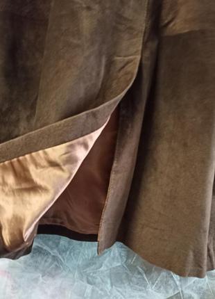 Шикарное замшевое пальто,плащ-трапеция,54-60разм.,wallace sacks,англия.4 фото