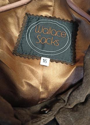 Шикарное замшевое пальто,плащ-трапеция,54-60разм.,wallace sacks,англия.7 фото
