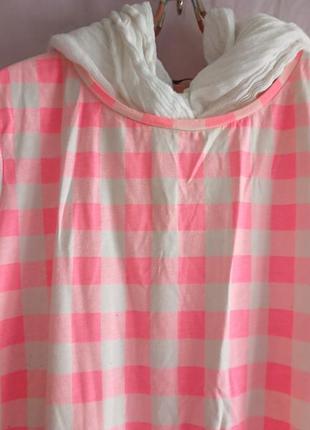 Трендовое нежно-розовое платье в клетку,50-56(18)разм,турция.4 фото