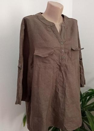 Оверсайс ///сорочка натур льон з