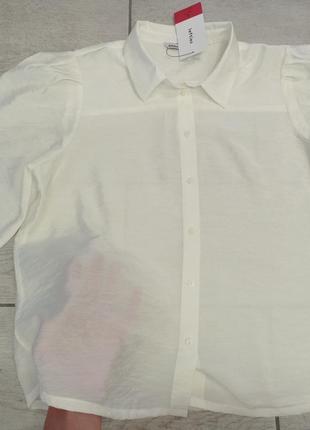Белая рубашка с объемными рукавами lefties - l2 фото