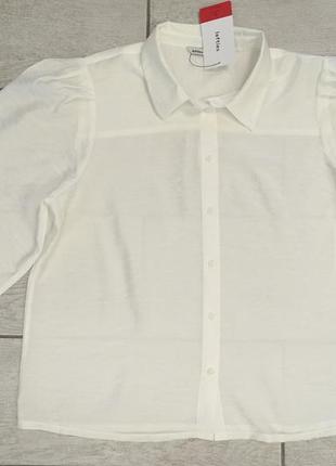 Белая рубашка с объемными рукавами lefties - l4 фото