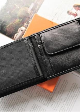 Мужской кожаный вместительный кошелек  black5 фото