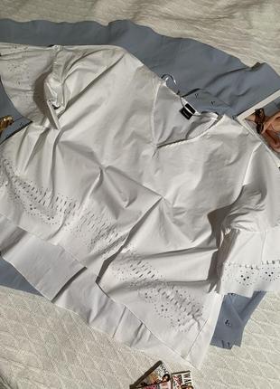 Белая красивая блуза хлопковая от пинко2 фото