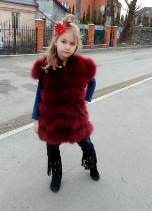 Натуральная песцовая жилетка