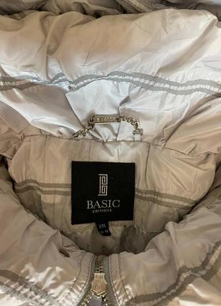 Basic editions куртка пуховик жіночий , капюшон хутро писар, стильний, колір сірий10 фото