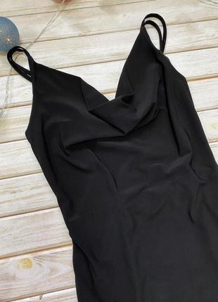 Шикарное чёрное платье с открытой спинкой miss selfridge3 фото