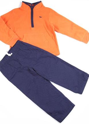 Комплект флисовая кофта и хлопоковые брюки carter`s