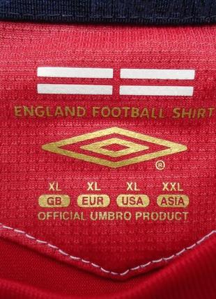 Футболка клубная umbro сборной англии красная  (l) футбольная5 фото