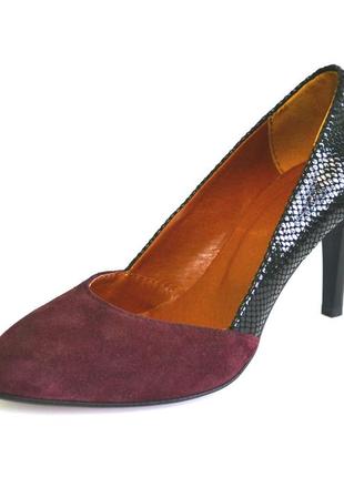 Туфли из натуральной кожи на шпильке 8см