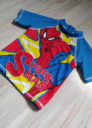 Сонцезахисна футболка гидрофутболка для плавання spiderman від marvel на 3-4 роки2 фото