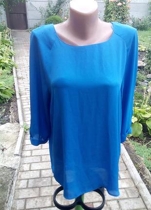 Шикарная шифоновая удлиненная блузка с молнией на всю спину atmosphere