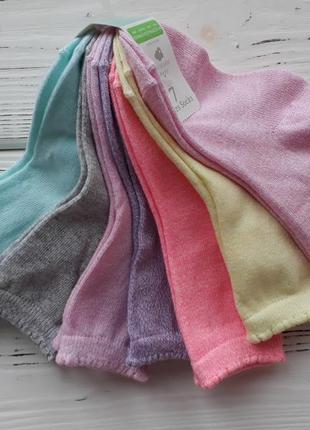 Красивые разноцветные носки 7 пар от 0 до 36 мес6 фото
