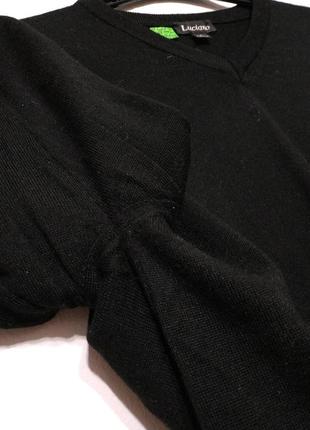 L m 50 48 100% шерсть сост нов luciano пуловер свитер кофта чёрный zxc4 фото