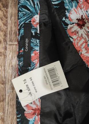 Красивая трендовая юбка трапеция цветочный принт3 фото