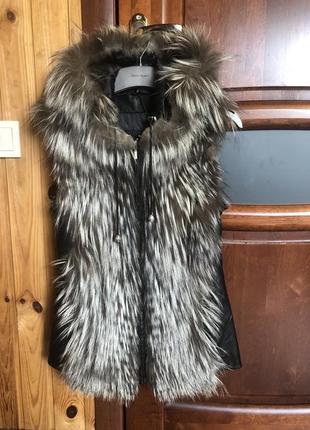 Жилетка-куртка єнот натуральний