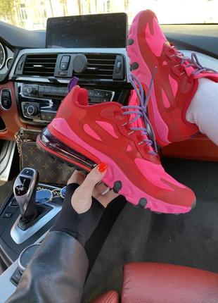 Женские кроссовки nike air max 270 react red