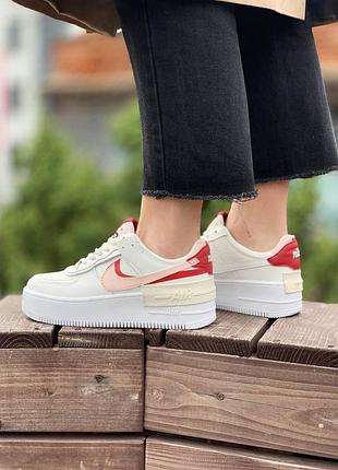 Кроссовки nike air force 1 shadow echo pink gym red кросівки