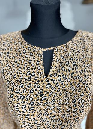 Шифоновое платье леопардовое6 фото