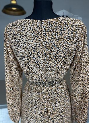 Шифоновое платье леопардовое4 фото