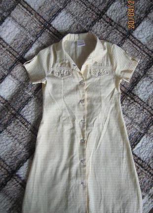Для девочки летнее платье ladybird на кнопках 7-8 лет р. 128 см1 фото