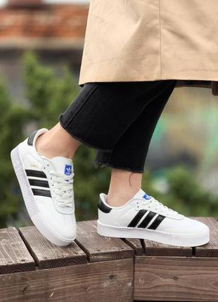 Adidas samba женские кроссовки белые кожа адидас самба