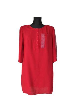 Натуральная блузка блуза туника с декором вискоза ruta s р. 544 фото