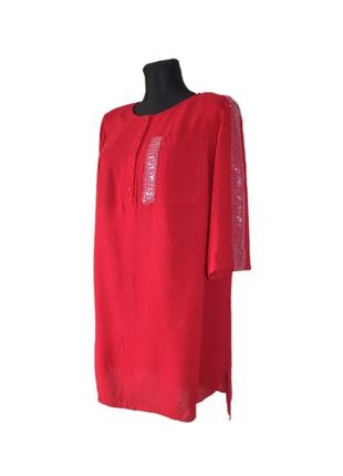 Натуральная блузка блуза туника с декором вискоза ruta s р. 545 фото
