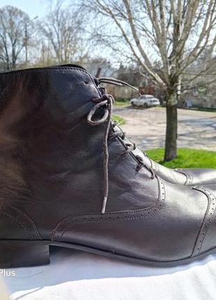 Стильні шкіряні черевики, брогги alain manoukian теляча шкіра 44-45