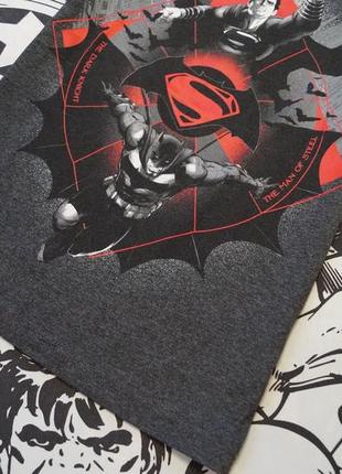 Футболка с принтом бэтмена и супермена batman v superman dc comics5 фото