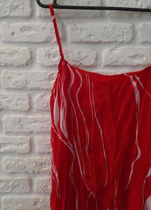 Платье миди красное на бретельках6 фото
