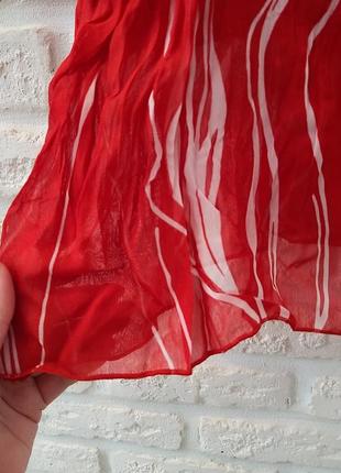 Платье миди красное на бретельках3 фото
