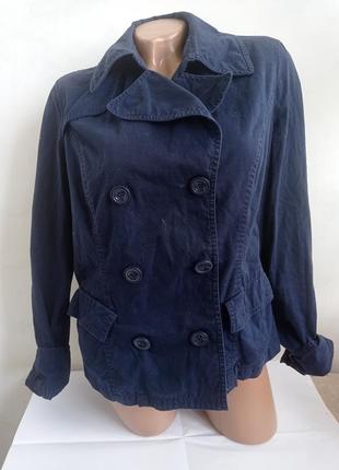 Куртка-пиджак, хлопок, цвет синий, размер л-хл