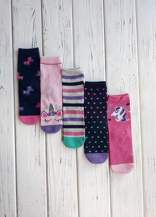 Яскраві шкарпетки комплект з единорожками від 23 до 38.5 см2 фото