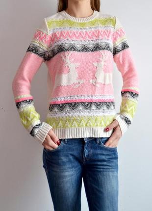 Ніжний светр з оленями5 фото