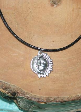 Кулон подвеска на шею месяц и солнце