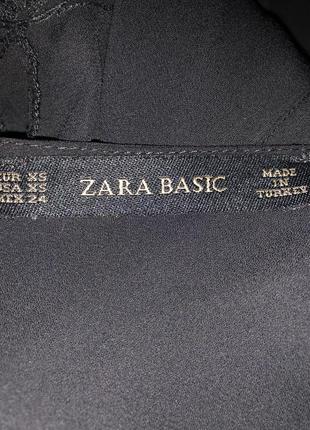 Стильна чорна блуза zara basic3 фото