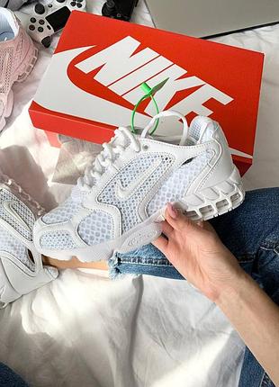 Женские текстильные белые кроссовки nike air zoom x stussy spiridon cage 2 ‘white’