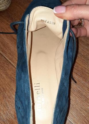 Жіночі туфлі дербі лофери еспадрільї на платформі зі шнурівкою замшеві minelli нові9 фото