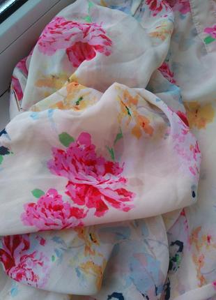 Красивенная шифоновая блуза рубашка в цветочный принт atmosphere р.18. большой размер!6 фото