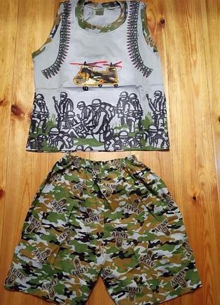 Летний костюм милитари мальчикам 3-10лет.