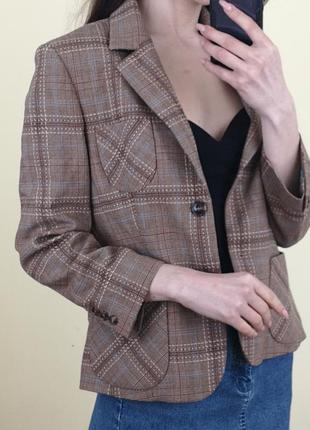 Жакет блейзер клетчастый