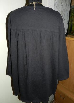 Натуральная,трикотажная,хлопок-стрейч,блузка с кружевом,большого размера,батал,kappahi4 фото