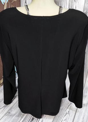 Красивая черная блуза кофта с люрексовой вставкой р.xl\50-52 saloos2 фото