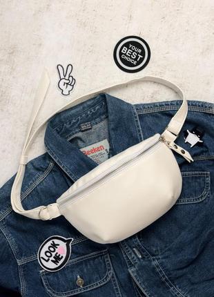 Сумка на пояс бананка key-chains polo білий